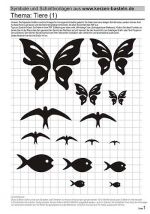 Kerzen-verzieren - Schablone Tiere 1