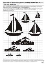 Kerzen-verzieren - Schablone Maritim 1