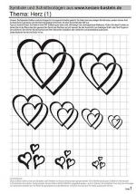 Kerzen-verzieren - Schablone Herzen 1