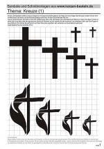 Kerzen-verzieren - Schablone Kreuze 1